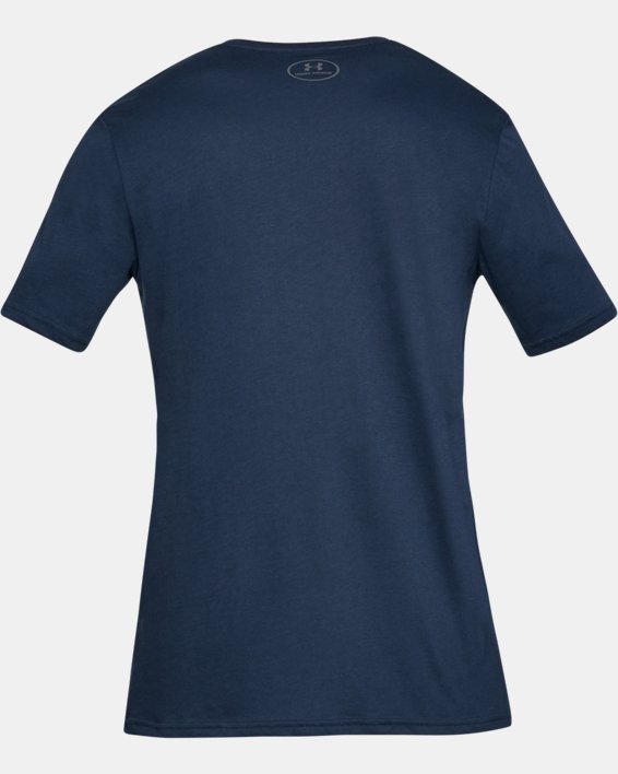Men's UA Sportstyle Logo Short Sleeve, Blue, pdpMainDesktop image number 6